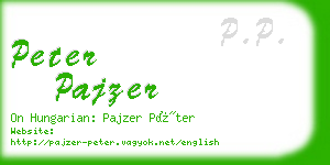 peter pajzer business card